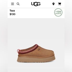 UGG Tasman platform slippers. Chestnut. Size 8.